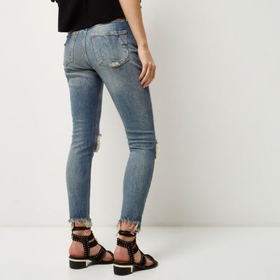 Mid blue wash Alannah relaxed skinny jeans